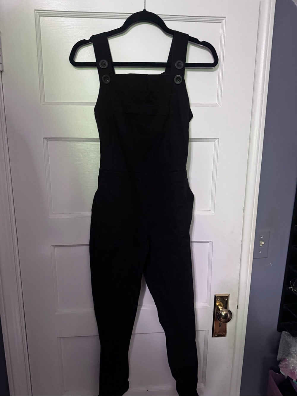 Nooworks Black Button-Strap Overalls